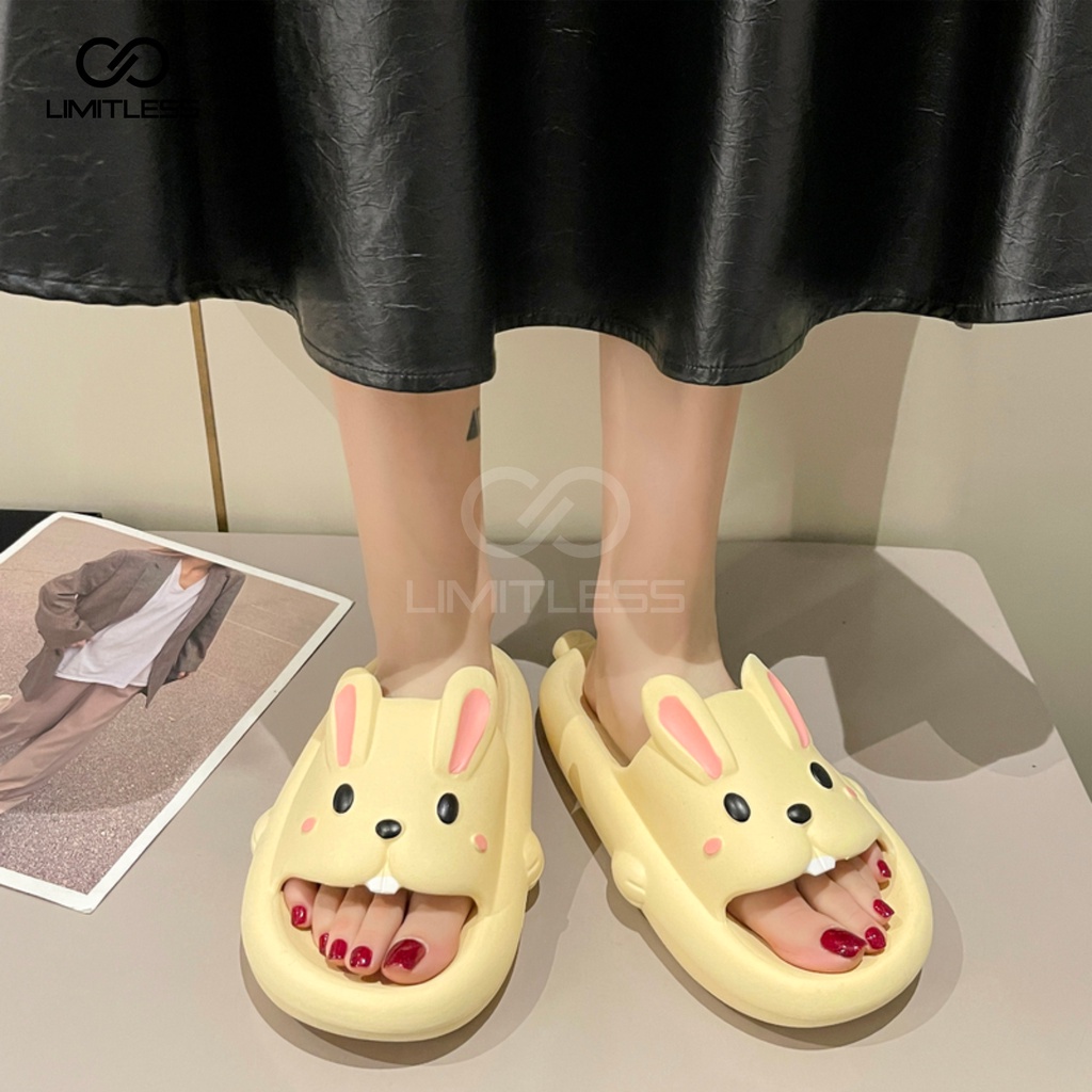 Sandal Slop Kelinci Anak Lucu Terbaru 2023 Sendal Rabbit Anak Hingga Dewasa Wanita Sandal Bunny Anak Perempuan Slip On