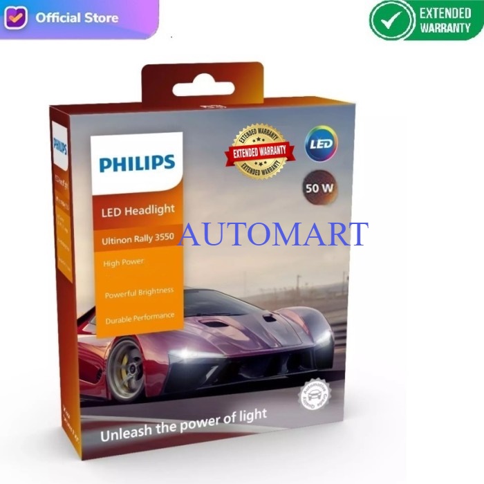 Philips Ultinon Rally 3550 LED H4 Putih 6500K Garansi Resmi