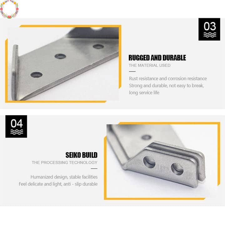 Bracket Sudut Kanan Stainless Steel Heavy Duty Penyambung Sudut Furniture Universal