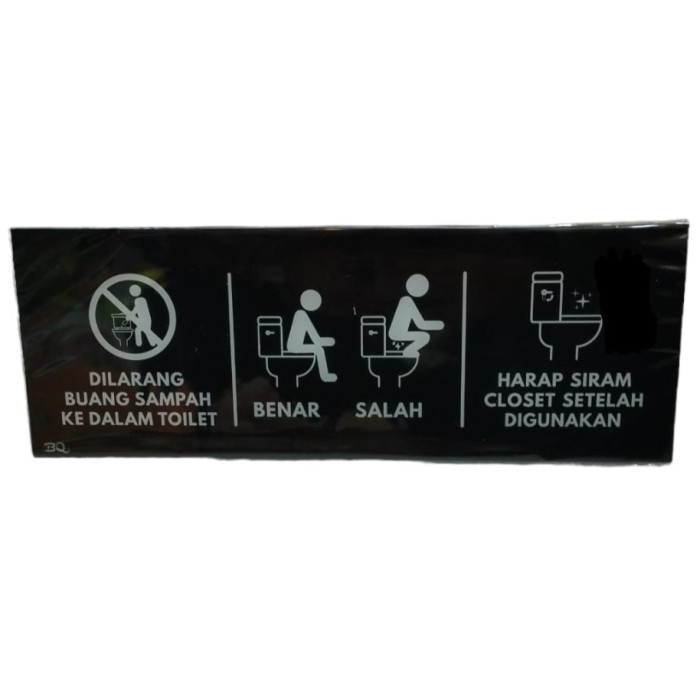 

Acrylic Boyko Tulisan Himbauan Toilet Hitam Putih