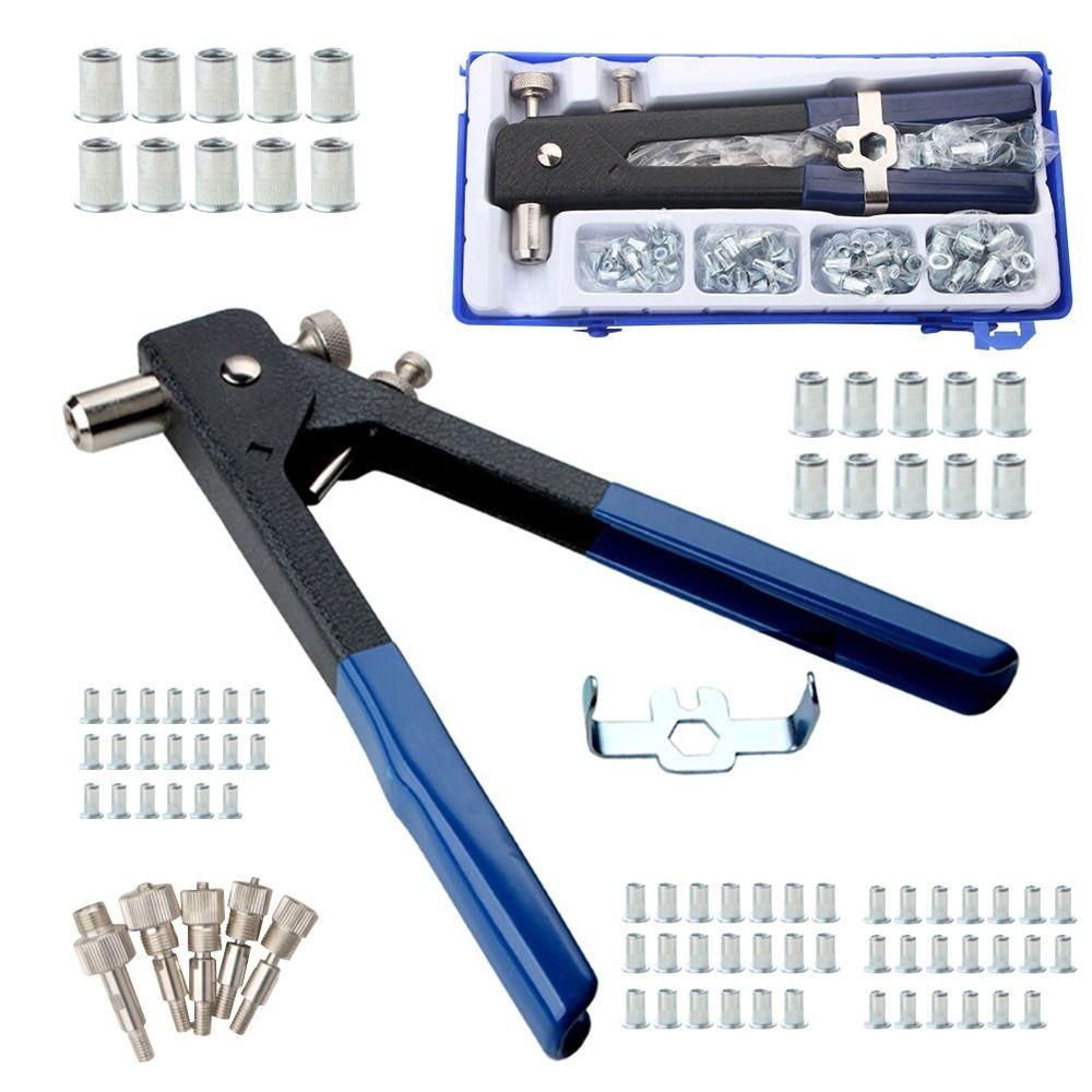 TOP 86pcs Riveting Gun Mandrels Dengan Box Riveter Nutsert Kit M3-M8 Rivet Hand Tool Set 86 Pcs