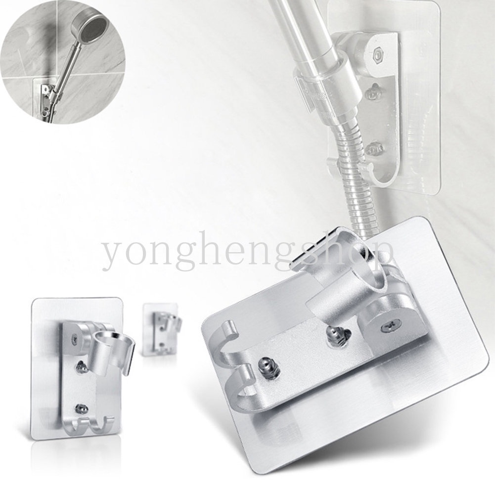 Adjustable Shower Head Holder Self-adhesive Punch Gratis Dinding Shower Nozzle Bracket Stand Rak Aksesoris Kamar Mandi