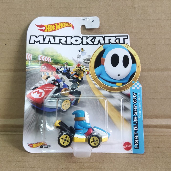 Hotwheels Mario Kart Light Blue Shy Guy Standard Kart