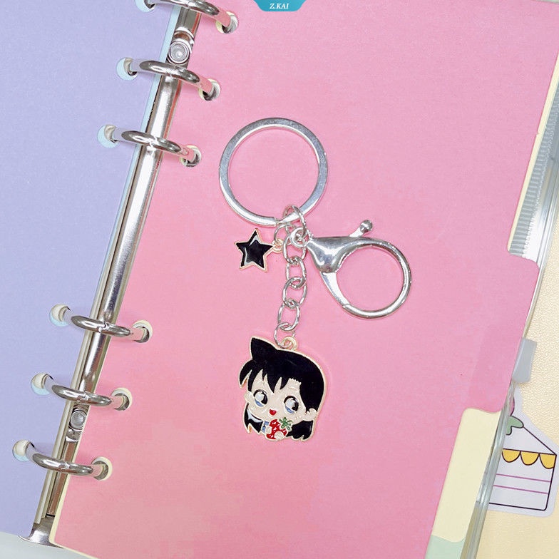 Kartun Jepang Detektif Conan Gantungan Kunci Conan Edogawa Haibara Ai Mouri Ran Cosplay Q Versi Angka Liontin Akrilik Gantungan Kunci [ZK]