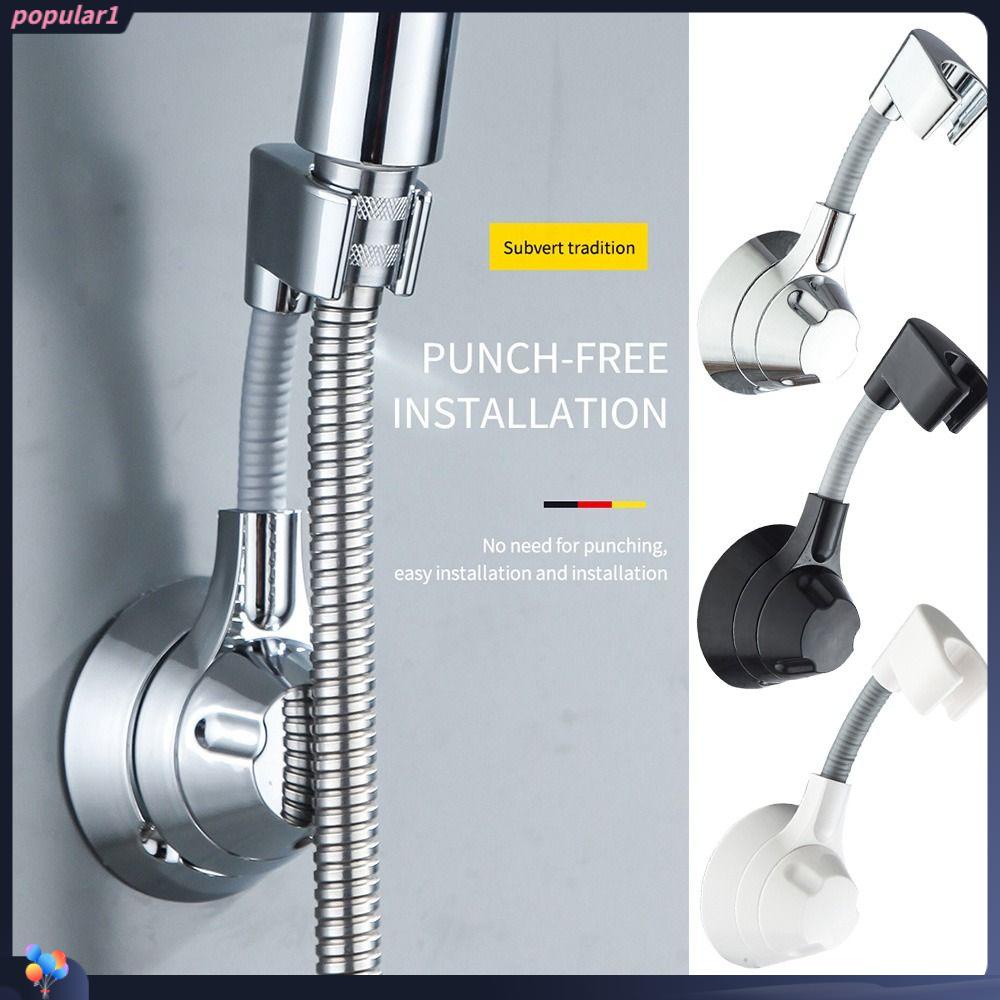 Populer Shower Head Holder Adjustable Kamar Mandi Multi Angle Rotasi Sprayer Dasar Tetap