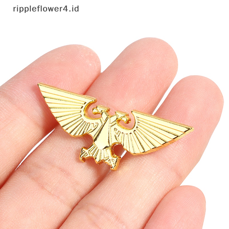 {rippleflower4.id} 1pc Bros Pin Golden Double Head Eagle of Empire badge Imperial Aquila2021~