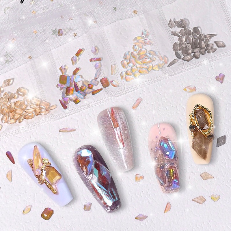 30Pcs BERLIAN IMITASI CLEAR RHINESTONE MIX SHAPE / BERLIAN KUKU BENTUK CAMPUR BEST SELLER JAPAN NAILS