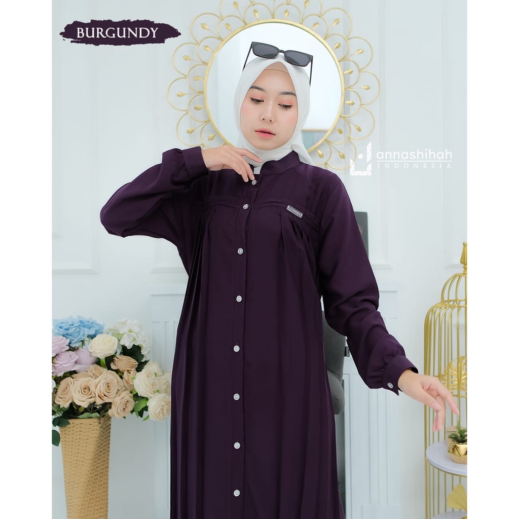 MERONA-GAMIS POLOS YORIS PREMIUM  ANANDA DRESS EXSLUSIVE ANNASIHAH/COD/GAMIS OUTER 2IN1/gamis polos yoris/basic dress wanita muslimah