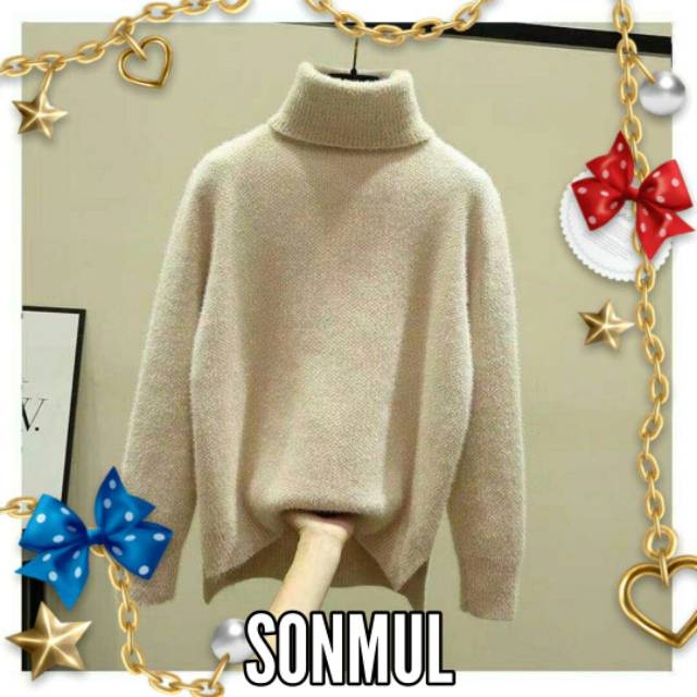 SATOMI WOMAN WINTER AUTUMN TURTLENECK KNIT TOP BAJU RAJUT WANITA MUSIM DINGIN