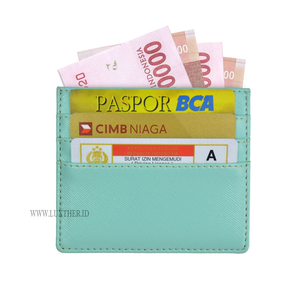LUXTHER - CARD WALLET 6 SLOTS SAFFIANO LEATHER