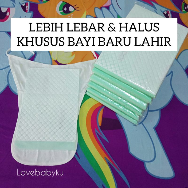 UNDERPAD PAS SEUKURAN POPOK isi 20 UNDERPAD BAYI BARU LAHIR ALAS OMPOL PERLAK BAYI SEKALI PAKAI CLOD