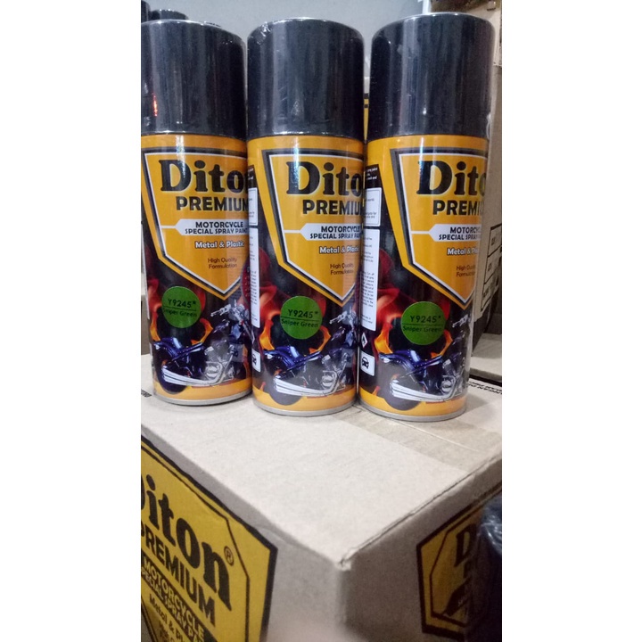 pilok pilox diton premium sniper green 9245 400cc hijau metalik sniper green h9245 cat semprot diton premium