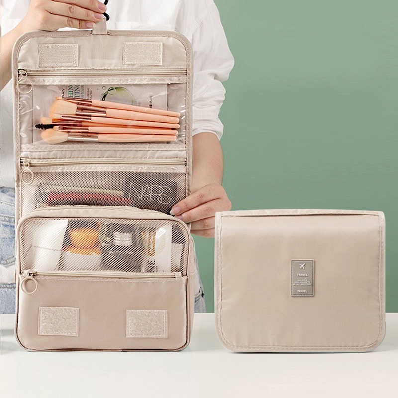 Tas Kosmetik Perjalanan Wanita Serbaguna Lipat Tas Penyimpanan Cuci Tahan Air