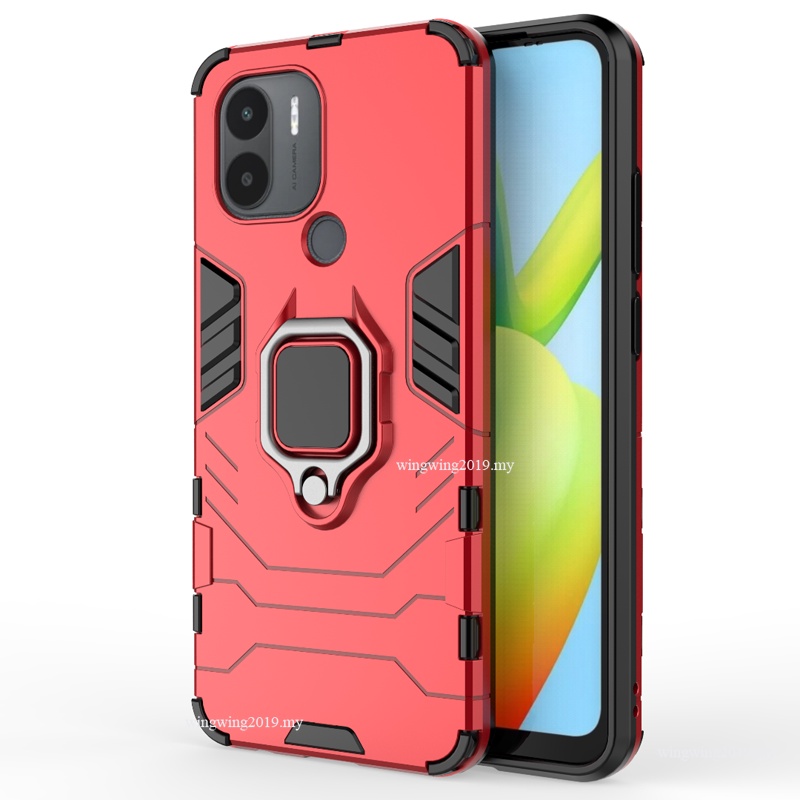 Shockproof Armor Case Untuk Xiaomi Redmi A1 A2 Plus Stand Holder Magnetic Phone Cover Pelindung Untuk Redmi A1 Plus A2 Tritone