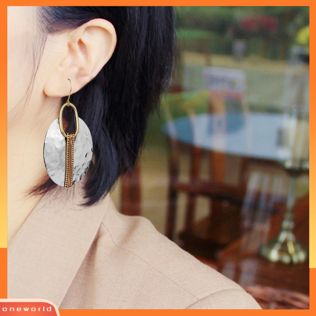 [WOD] 1pasang Anting Menjuntai Bentuk Geometris Perhiasan Vintage All Match Anting Kait Ringan Untuk Pacaran