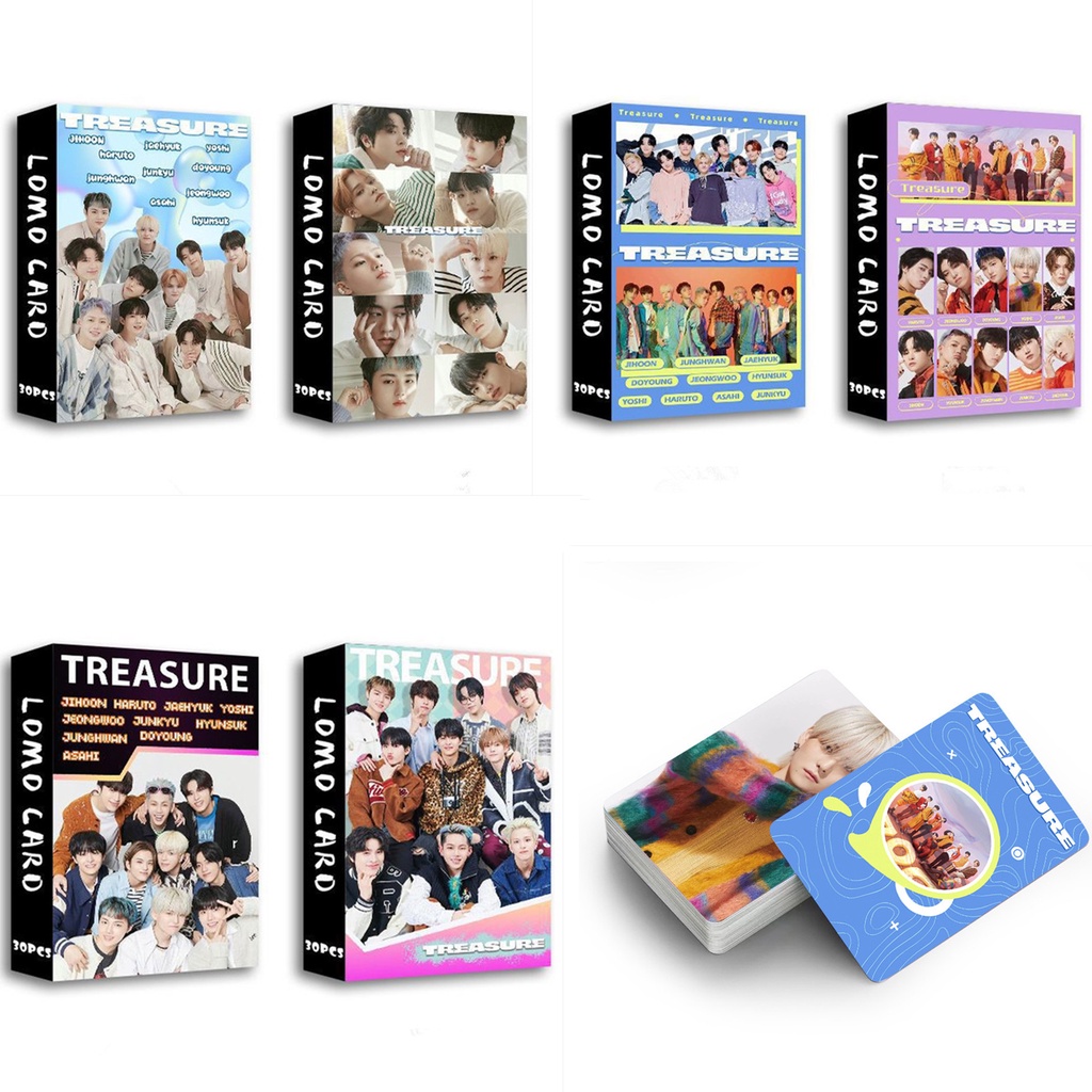 30pcs /box TREASURE Album Photocards Kartu Lomo New Kpop Postcards