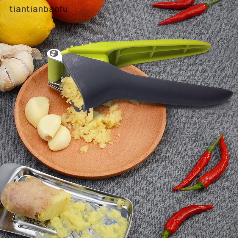 [tiantianbaofu] Penghancur Bawang Putih Tekan Stainless Steel Handheld Ginger Garlic Mincer Boutique