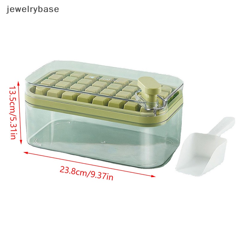 [jewelrybase] Press Type Ice Cube Tray Plastics Cetakan Es Beku32/64 Cetakan Cubes Tray Dengan Tutup Butik