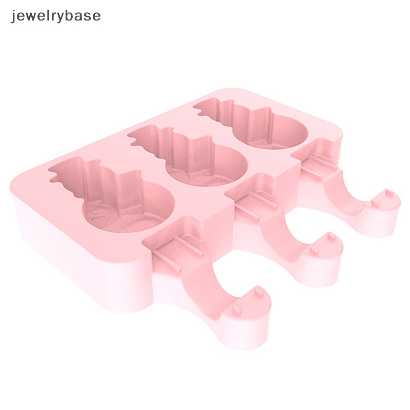 [jewelrybase] Kartun Cetakan Es Krim Silikon Popsicle Molds Reusable Mould Summer Party Kids Boutique