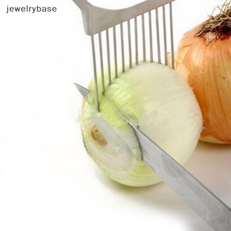 [jewelrybase] Stainless Steel Garpu Bawang Sayur Buah Slicer Pemotong Tomat Butik