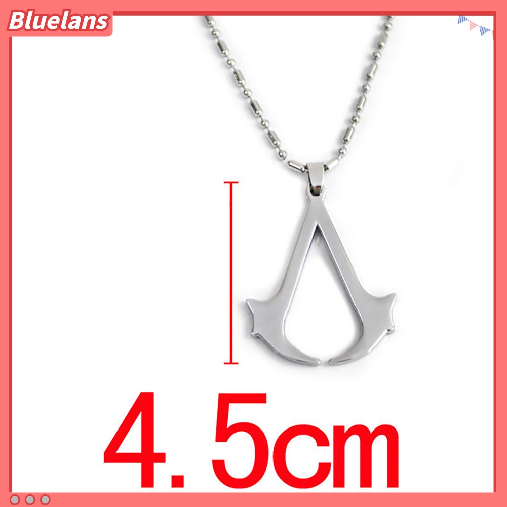 [BLS] Pria Assassin's Creed Altair Logo Permainan Baja Cosplay Rantai Liontin Kalung