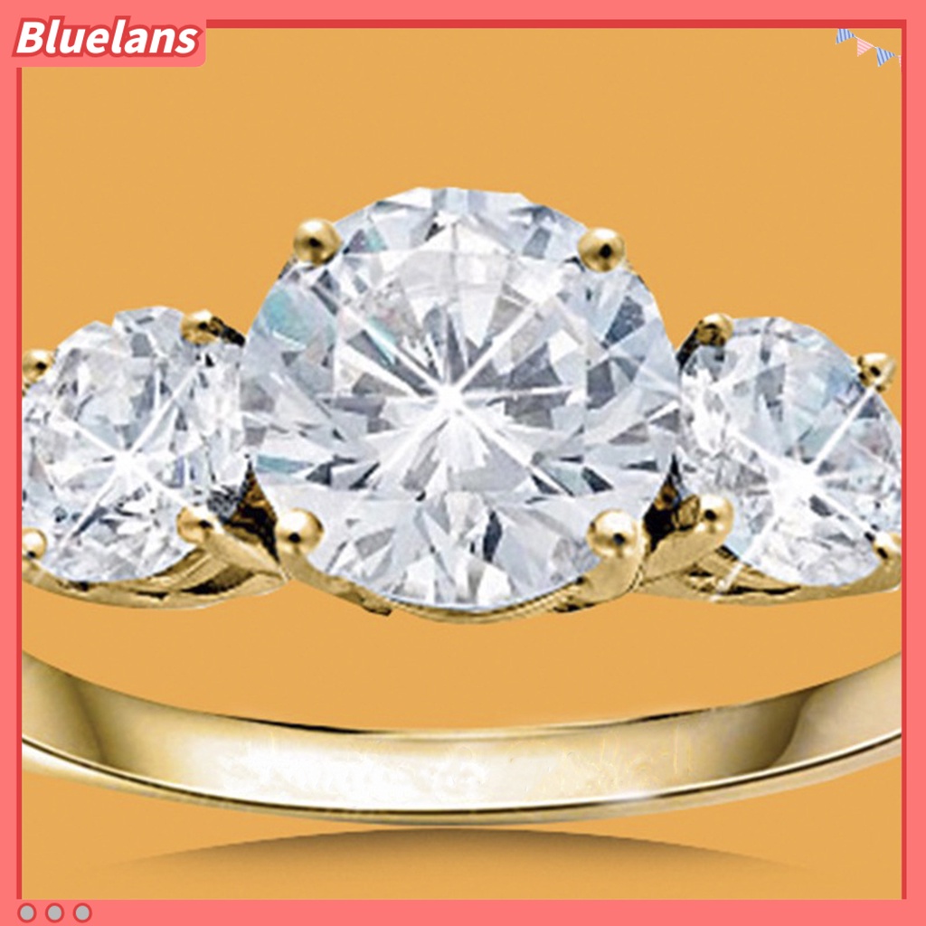 [BLS] 2pcs Cincin Kreatif Hadiah Valentine Alloy Wanita Cubic Zircon Hias Ring Untuk Pernikahan