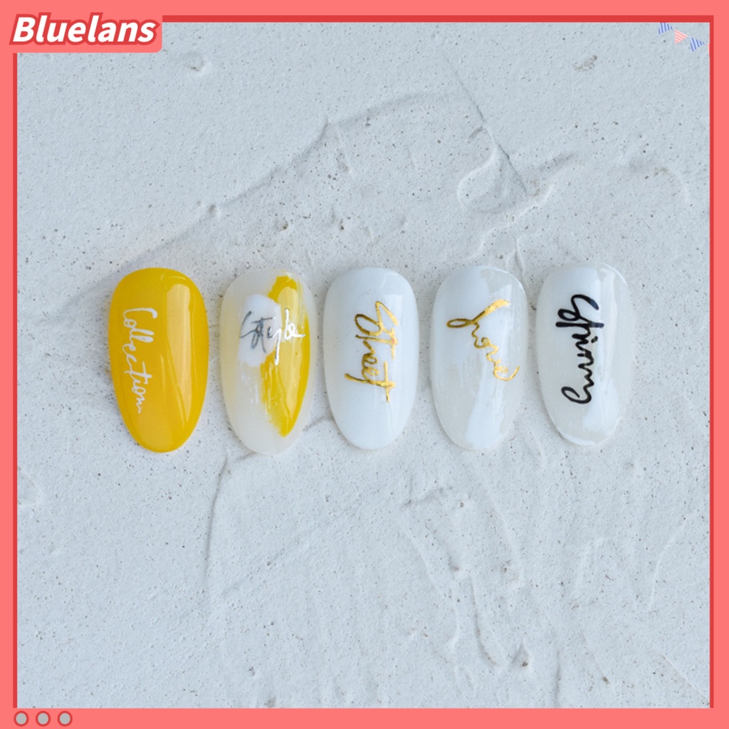 [BLM] Stiker Kuku Glitter DIY Aneka Gaya Huruf Hologram Perekat Slider Hiasan Bungkus Warna-Warni Untuk Manicure