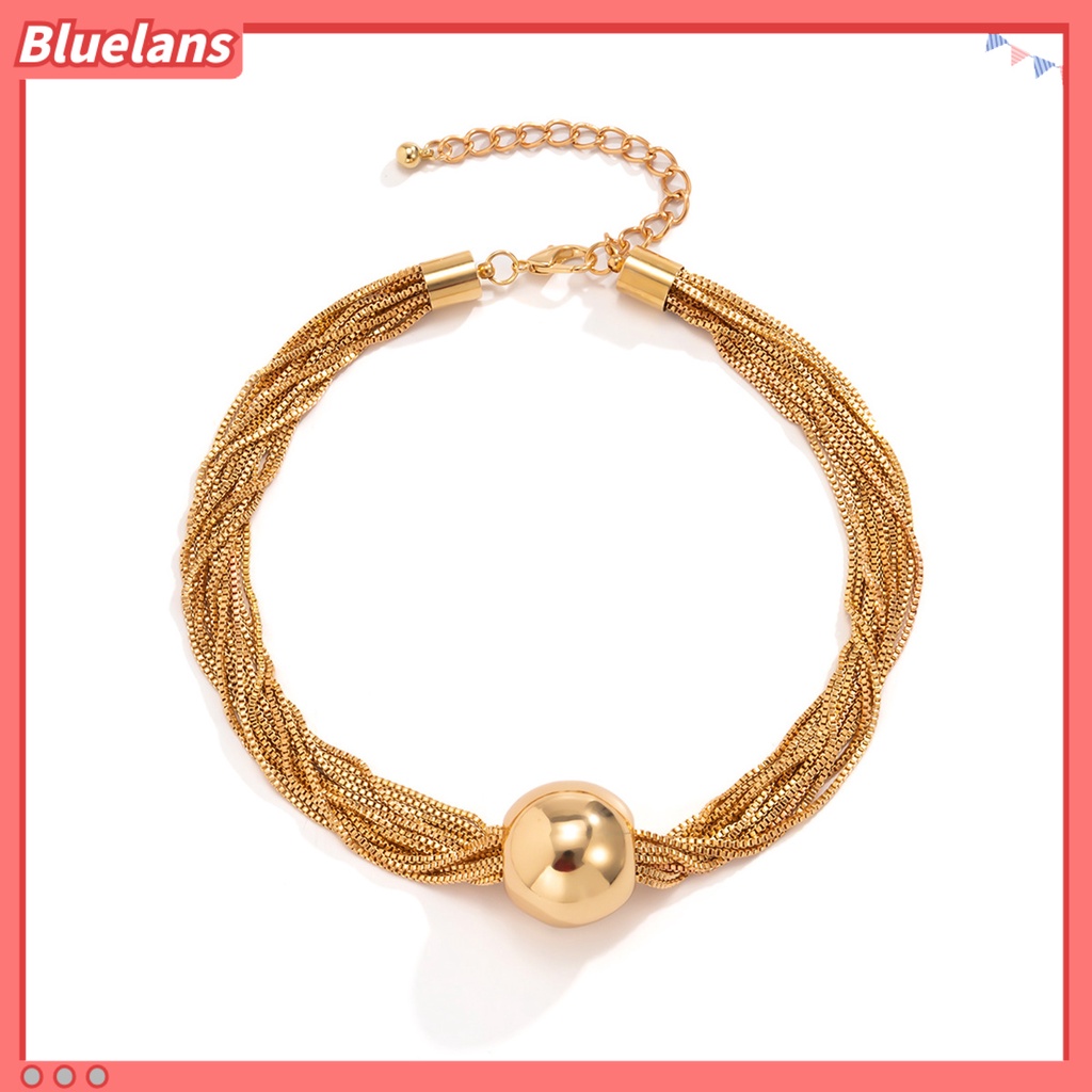 [BLS] Kalung Choker Berlebihan Geometris Bola Kepribadian Eropa Dan Amerika Temperamen Leher Dekorasi Aesthetic Punk Multi-layer Rantai Susun Kalung Perhiasan Aksesori