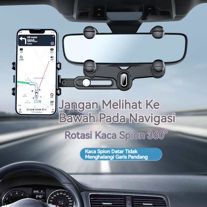 【COD】Car Holder Hp Mobil/Holder HP Jepit Spion Mobil Putar 360/Holder Hp Jepit Spion/Car Phone Holder Mobil Jepit