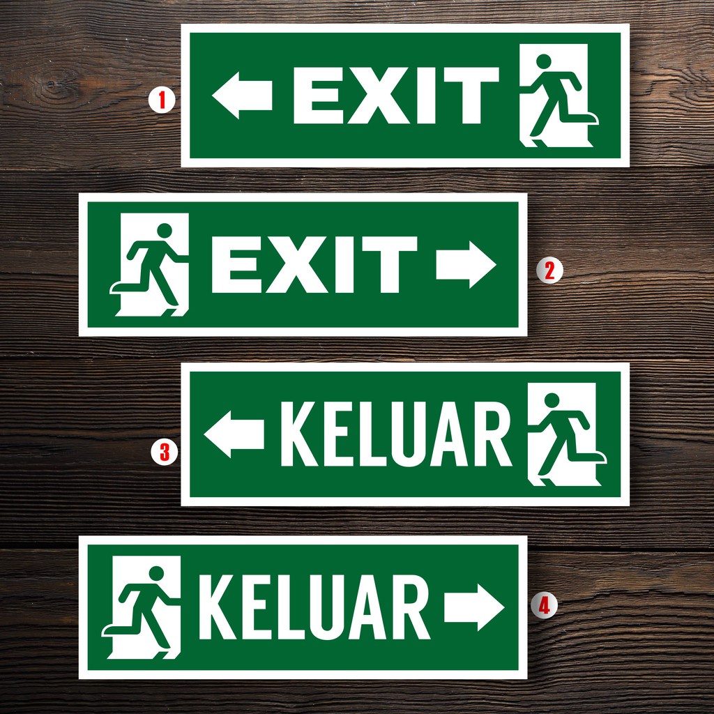 

Sticker Emergency Exit Emergency