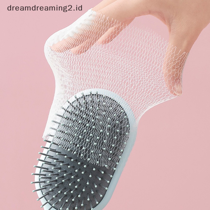 (drea) 50pcs Jaring Pembersih Untuk Sikat Rambut Sisir Airbag Pet Comb Brush Cleaning Protection //