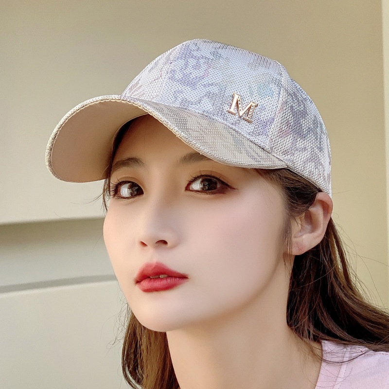 Topi Baseball Pria Wanita Motif Abstrak Logo M Trucker Hat Jaring Gaya Jepang Kualitas Bahan Import BSCA