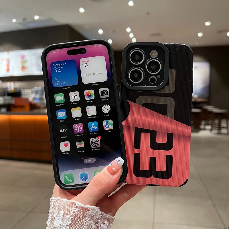 IPHONE Untuk Iphone14 13 12 11 Pro Max X XR XS Max7 8 Plus 2023 Tekstur Vertikal Soft case Pelindung Kulit