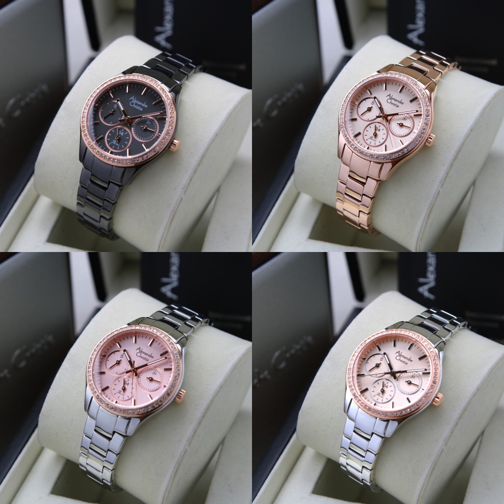 Jam Tangan Wanita Alexandre Christie AC 2A66 / AC2A66 Rantai Original Garansi 1 Tahun