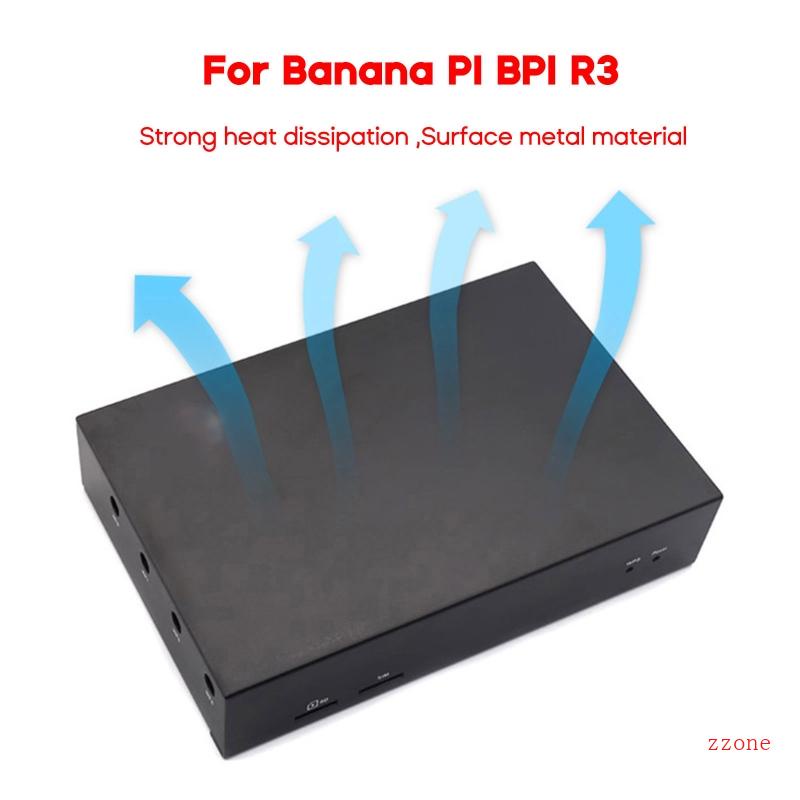 Zzz Untuk Banana Pi BPI R3 Bahan Metal -Cangkang Dengan Penutup Pelindung Penghilang Panas Box Case- Untuk BPI-R3