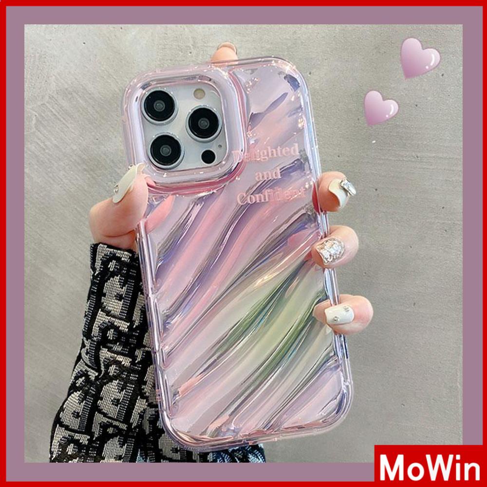 Case iPhone 14 Pro Max iPhone Case Laser Reflektif Bening Case TPU Soft Case Airbag Tahan Guncangan Alfabet Sederhana Kompatibel dengan iPhone 13 Pro Max 12 Pro Max 11 Xr X Max 7Plus 8Plus