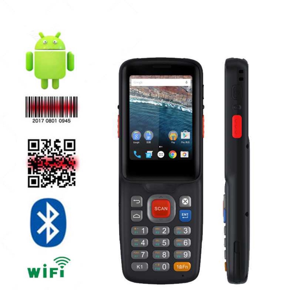 Scanner Barcode 2D PDA Wireless 4G Bluetooth WiFi 2000mAh Layar Sentuh