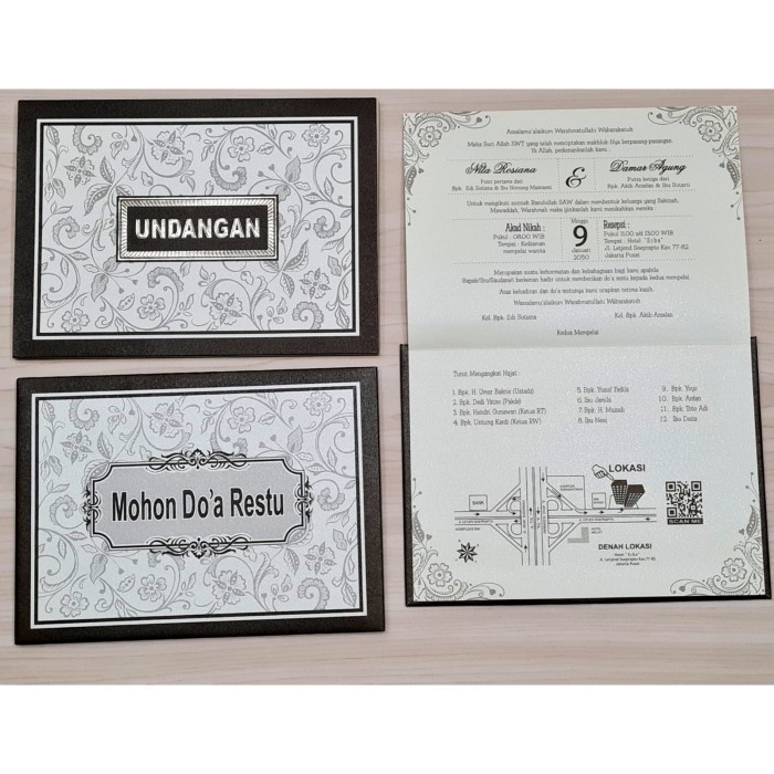 Blangko undangan kosong  nikah wedding simple murah kosong tanpa tulisan
 Erba 2324