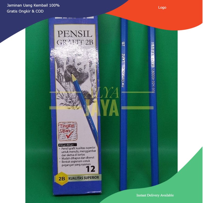 Pensil 2b Murah Lafiz 1 pack Isi 12 Pcs