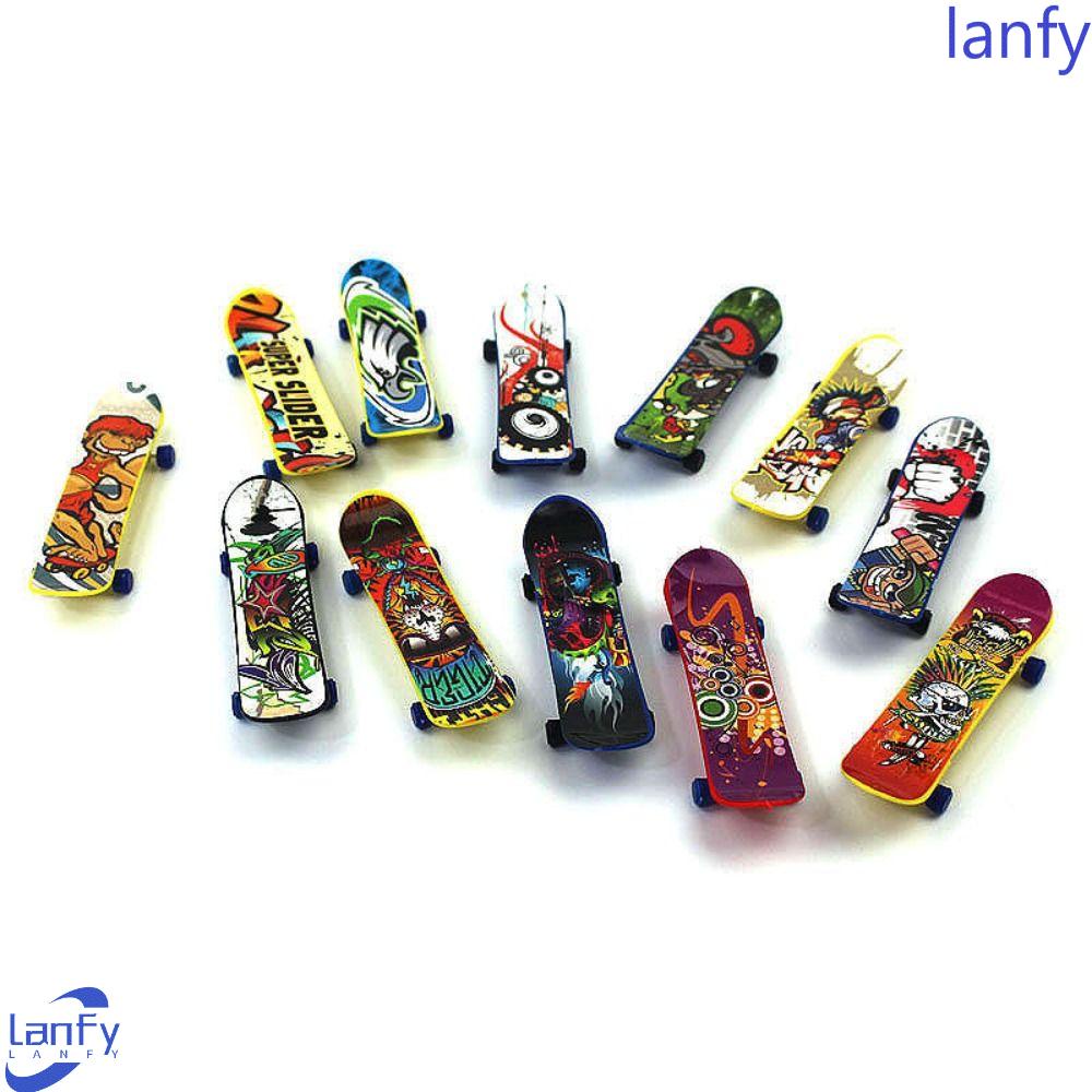 Lanfy Jari Skateboard Hadiah Ulang Tahun Inovatif Profesional Jari Skuter Meja Mainan Pendidikan Mainan Ujung Jari Olahraga Anak Hadiah Novelty Mini Finger Board