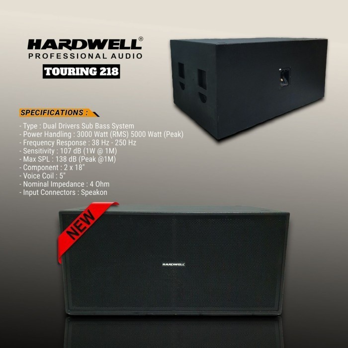 Speaker Hardwell Touring 218/ TOURING218 Garansi ORI