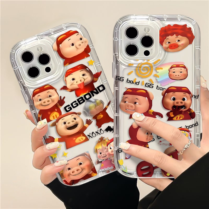 IPHONE Soft Case Silikon Babi Lucu Kompatibel Untuk Casing Iphone14 13 11 12 Pro XS Max X XR 7 +8 Plus Pasangan TPU Shockproof Phone Cover