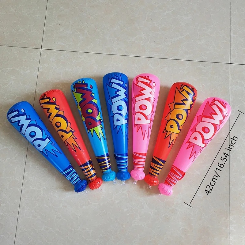 Mainan Tiup Kelelawar Baseball Warna-Warni PVC 42cm Berkualitas Tinggi/ Fun Stick Hammer Balloon Toys/ Alat Peraga Permainan Interaktif Pesta Ulang Tahun Anak