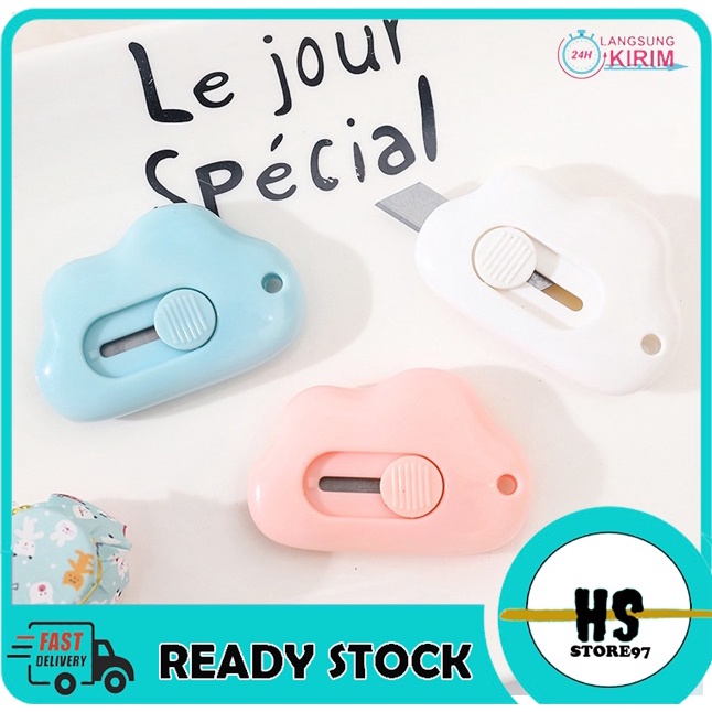 

[BISA COD] 1Pcs Cutter Mini Pisau Kecil Bentuk Awan Pemotong Kertas Tajam Portable