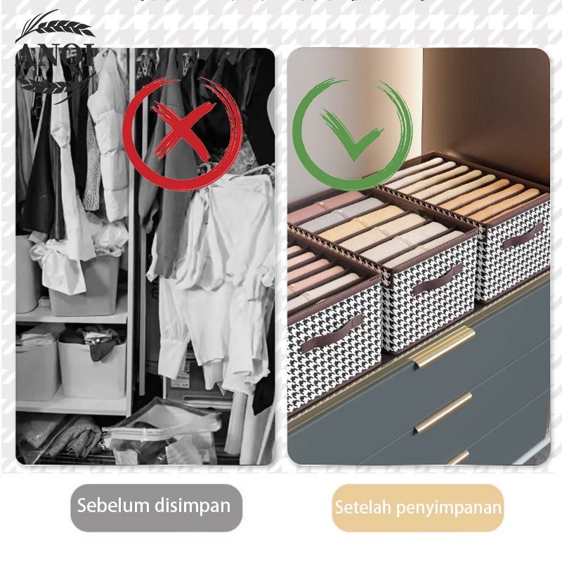 ANQI 1888 Storage Box / Baju Tempat Penyimpanan Pakaian / Keranjang multifungsi  VS-142