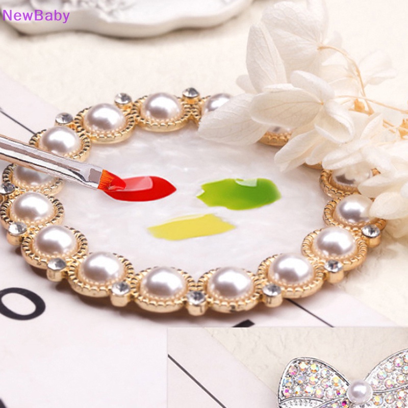 Newbaby Resin Nail Art Paint Gel Polish Palette Display Holder Papan Piring Pigmen Warna ID