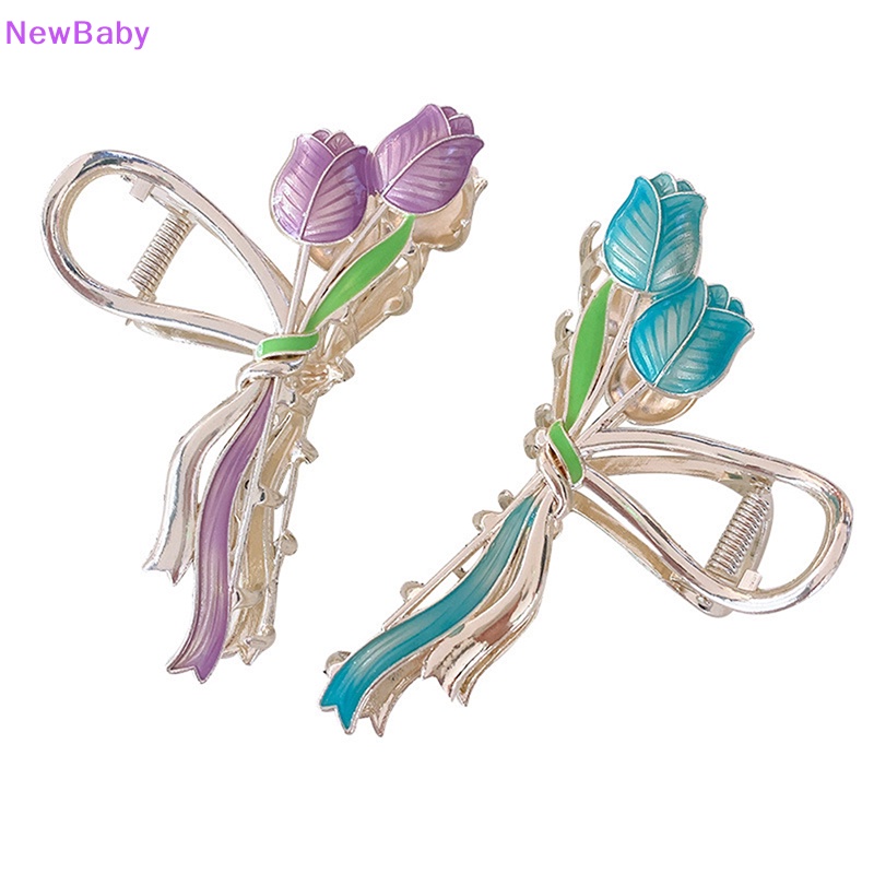 Newbaby Bunga Tulip Hair Claw Headband Jepit Rambut Aksesoris Rambut Untuk Wanita Hair ID