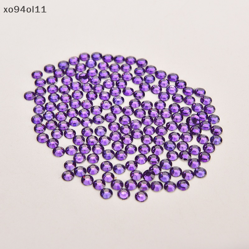 Xo Banyak 1000 Pcs Berlian Imitasi Segi Flatback Kristal Manik-Manik Bulat Nail Art DIY 4mm Baru OL