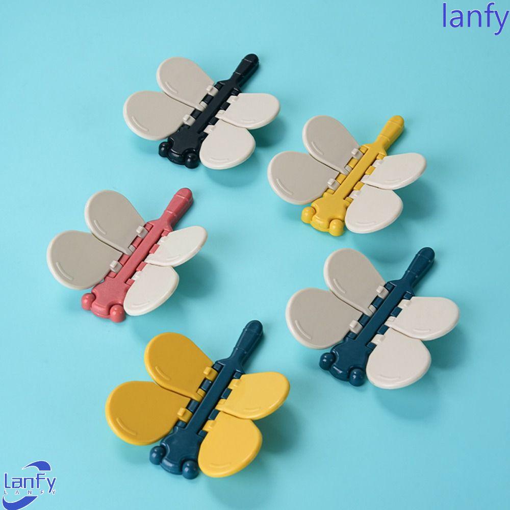 Lanfy Baby Safety Lock Glass Sliding Door Lock Tahan Lama Bentuk Capung Anti Jepit Multi Fungsi Anti Buka Kunci Pengaman