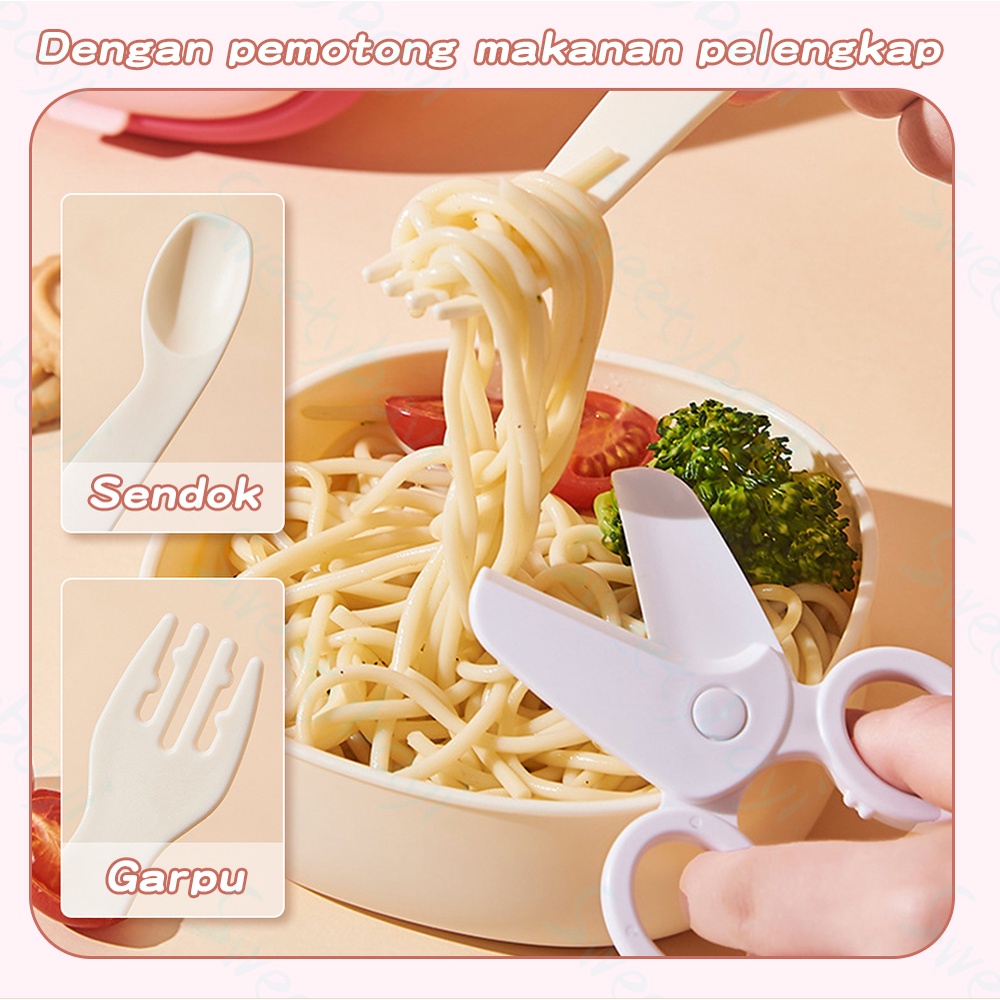 SweetyBayi Lunch Box Set portabel Kotak bekal makan Kotak makan Tempat makan anak bayi